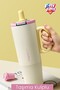 Tumbler 1200 ml Single Lid Dual Use with Straw Comfortable Drinking Handle Stainless Steel Thermosffvgn1114-12 - 4