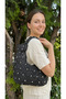 Mini Stone Handmade Straw Bag Black (43X30Cm) - 3