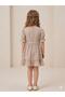 Girl's Daisy Patterned Summer Breathable Lined Dress with Bag - 3