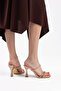 Bronze Mirror Stone Women's Heeled Slippers Fs20My01F - 4