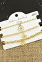 Ilkeshop 3 Pieces Papatya Tr (91558) Chain Bracelet-Yellow