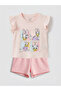 Nevavm Daisy Duck Printed Baby Girl Set with Difference - 2