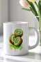 Kiwi Patterned 330ml Printed White Ceramic Mug Cup - 3