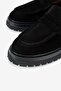 Lfr-F083-3 Suet Merdane Shoes Black - 3