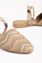 Women's Closed-Front Stoned Daily Straw Pointed Toe Sandals & Slippers - Order One Size up - 5