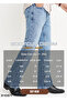 Men's Regular Fit Bootcut Denim Pant Jeans Blue - 3