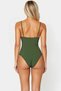 Women's Swimsuit Balconette Sleeveless Textured Capless Accessory Detailed Knitted Fabric Summer Beachwear Slip Cut - 5