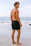 Men's Swim Shorts Quick Dry Short Length Lace up Elastic Waist Zipper Pocket Swimming Pool Shorts - 5