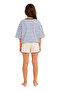 Girl's Striped Printed Crop T-Shirt - 4
