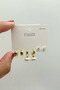 Pearl Detailed Gold Color Women's Set Earrings - 8