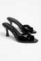 Bonbon Black Heeled Slippers - 3