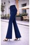 Milano Women's Dark Navy Blue High-Waisted Lycra Spanish Leg Flare Jeans - 2