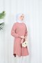 Hijab Tunic with Beaded Sleeve Detail Powder Hnt7515 - 6