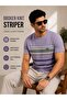 تي شيرت رجالي فاخر بخطوط متموجة - ناعم وقابل للتنفس، تصميم كاجوال - 2