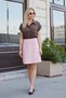 Women's Lycra-Free Wrinkled Fabric Collared Pocket-Covered Epaulet Low-Shoulder Short-Sleeve Shirt - Brown - 2