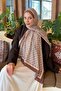 Ethnic Pattern Bamboo Shawl Milk Coffee - 2