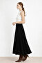 Black A-Line Knitwear Long Skirt - 2