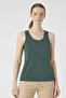 Green Thick Strap Knitwear Women's Undershirt