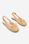 Women's Mesh Hand-Knitted Strappy Mary Jane Daily Ballet Flats Malinda Beige Straw - 6