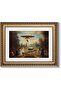 Premium Pumpkin Field Autumn Canvas Wall Art Gold Frame 30x40 cm Decor