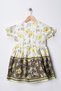Girl's Colorful Floral Skirt with Black Stripes Summer Dress - 3