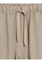 Lcw Vision Women's Linen Blended Pants with Elastic Waist - 3