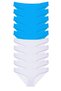 Glb-Stl41414 10 Pieces Super Eco Set Lycra Women's Slip White Blue