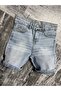 Boy's Denim Shorts with Lycra and Ripped Detail, Summer Jean Bermuda - 2