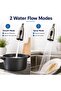 Kitchen Faucet with Pull Down Sprayer - Stainless Steel Kitchen Mixer Tap Dual Function Tap | Basin Sink Tap Faucets High Arc 360° Swivel Spout, Single Handle Deck Mounted - Silver - 4