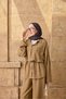 Women's Waist-Tied Single Pocket Suit Khaki Green - 3