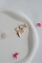 3-Piece Earring Set Minimal Hoop Earring Set with Heart and Evil Eye Detail - 3