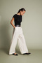 Belted Pleated Pants Ecru - 2