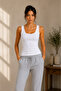 Women's Thick Strap Cotton Ribbed Undershirt Soft Textured // Pack of 3