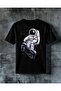 Astronaut Scooter Printed Oversize T-Shirt