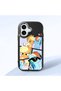 Black Silicone Case Compatible with iPhone 16 with Shock-Absorbing Camera Protections
