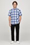 Men Regular Fit Short Sleeve Checkered Casual Shirt, Multicolor - 2