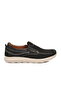 Black Nubuck Genuine Leather Men's Casual Shoes - 2