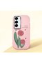 Pink Silicone Case with Shock-Absorbing Camera Protections Compatible with Samsung Galaxy S25 Plus