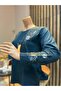 Women's Middle Age and Above Round Viscose Elegant Floral Pattern Mother Combed Cotton Blouse - 3