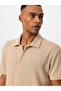 Polo neck knitted short sleeve men's shirt - 5