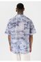 Patterned Ribbed Oversize Shirt - 5