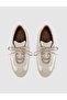 Genuine Leather Latte Suede Women's Sneaker Shoes - 6