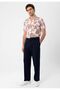 Floral Patterned Apaş Collar Men's Shirt - 3
