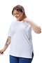 Curve Plus Size Black and White 2-Piece Boyfriend Crew Neck Slit 100% Cotton T-Shirt - 5
