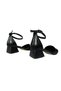 Women's Black Strappy New Season Low Heel Shoes - 5