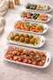 Kütahya Royal Series New Chicken World Plate White Serving Presentation Plate & Dowry Plate Stylish Design 6 Pieces - 6