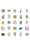50pcs Non-repeating Hand-painted Stationery Graffiti Waterproof Stickers Decorative File Bag Stat... - 5