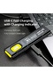 black LED Keychain Flashlight Rechargeable 550LM Portable Mini Torch Pocket Lantern Flood Work Light