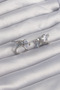 Brass Silver Color Chunky Zircon Stone Curved Minimalist Hoop Earrings 5886 - Teolsa8244-5935 - 2