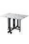 120cm Foldable Mobile Marble Rectangular Dining Table – Small Space Friendly - 8